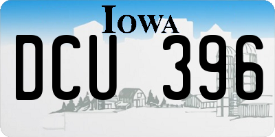 IA license plate DCU396