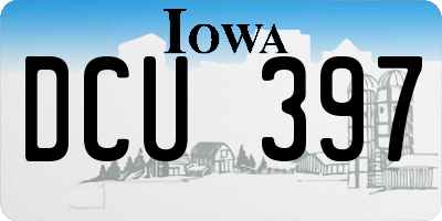 IA license plate DCU397