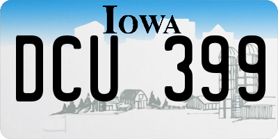 IA license plate DCU399