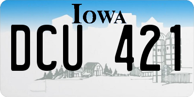 IA license plate DCU421