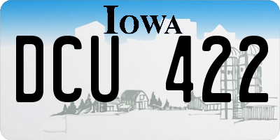 IA license plate DCU422