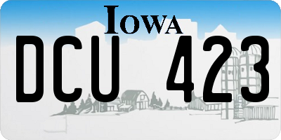 IA license plate DCU423