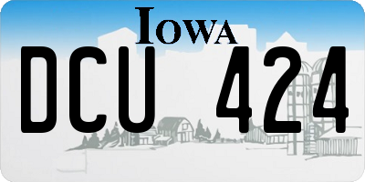 IA license plate DCU424