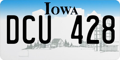 IA license plate DCU428