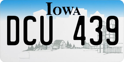 IA license plate DCU439