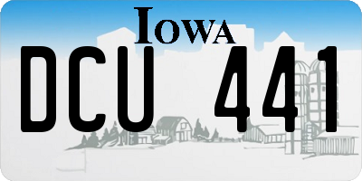 IA license plate DCU441
