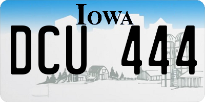 IA license plate DCU444