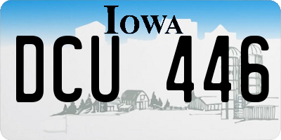 IA license plate DCU446