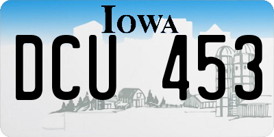 IA license plate DCU453