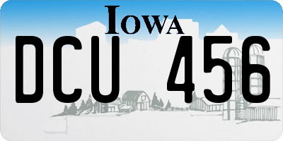 IA license plate DCU456