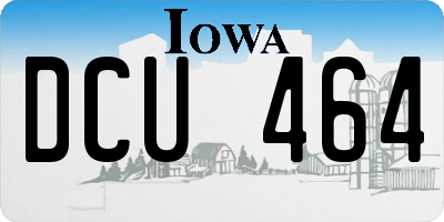 IA license plate DCU464