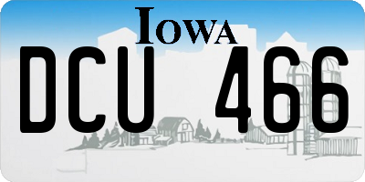 IA license plate DCU466