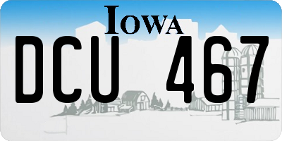 IA license plate DCU467