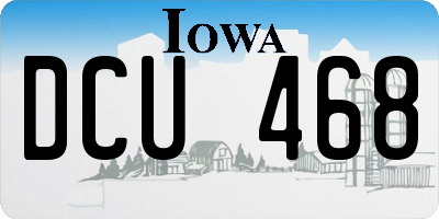 IA license plate DCU468