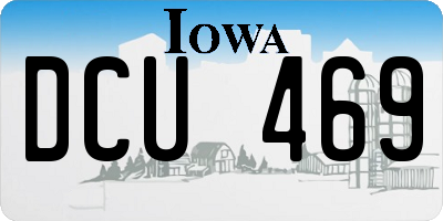IA license plate DCU469