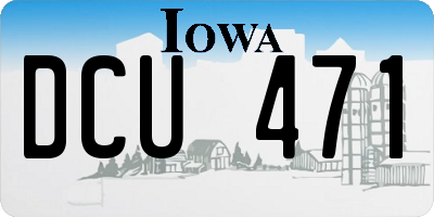 IA license plate DCU471