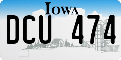 IA license plate DCU474