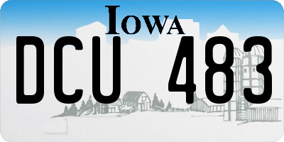 IA license plate DCU483