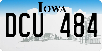 IA license plate DCU484