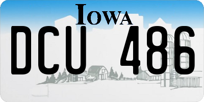 IA license plate DCU486