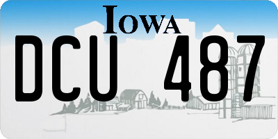 IA license plate DCU487