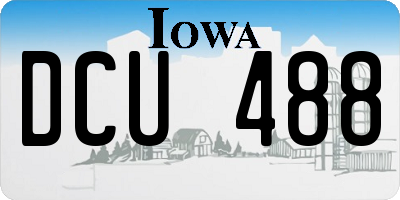 IA license plate DCU488