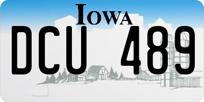 IA license plate DCU489