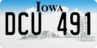 IA license plate DCU491