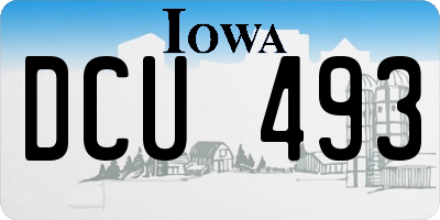 IA license plate DCU493