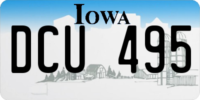 IA license plate DCU495