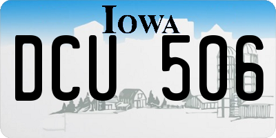 IA license plate DCU506