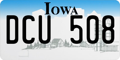 IA license plate DCU508