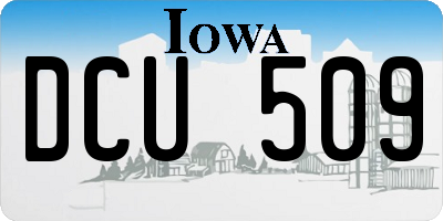 IA license plate DCU509