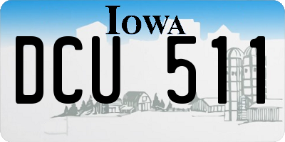 IA license plate DCU511