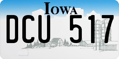 IA license plate DCU517