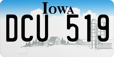 IA license plate DCU519