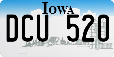 IA license plate DCU520