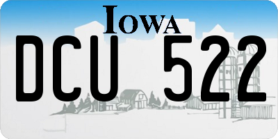 IA license plate DCU522