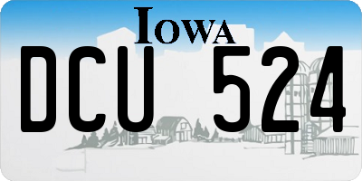 IA license plate DCU524