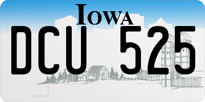 IA license plate DCU525
