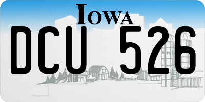 IA license plate DCU526
