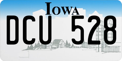 IA license plate DCU528