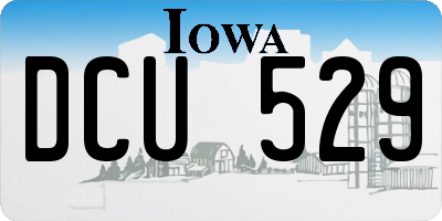IA license plate DCU529