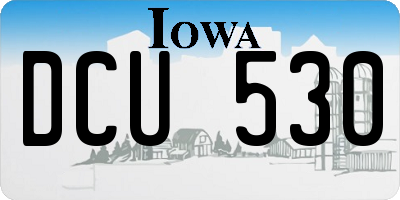IA license plate DCU530