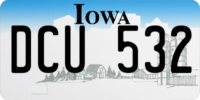 IA license plate DCU532