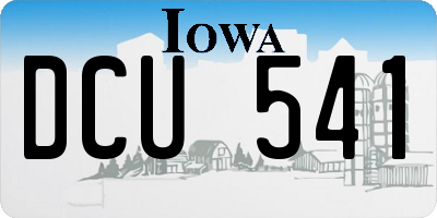 IA license plate DCU541