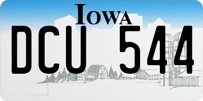IA license plate DCU544