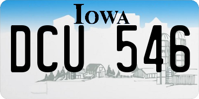 IA license plate DCU546