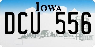 IA license plate DCU556