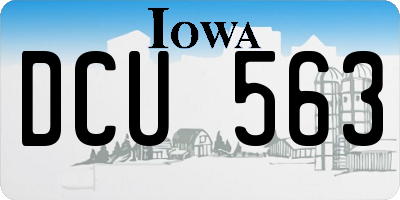IA license plate DCU563